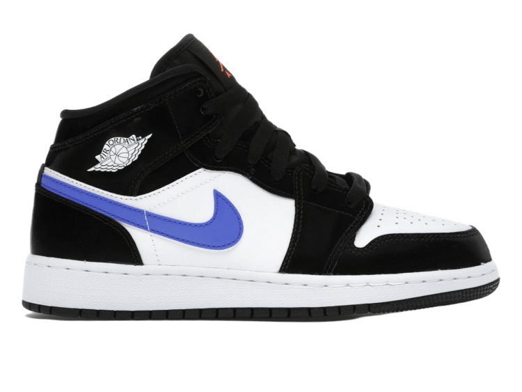 Nike Air Jordan 1 Mid Black Racer Blue White (GS)