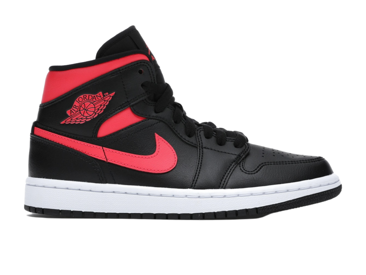 Nike Air Jordan 1 Mid Black Siren Red (W)
