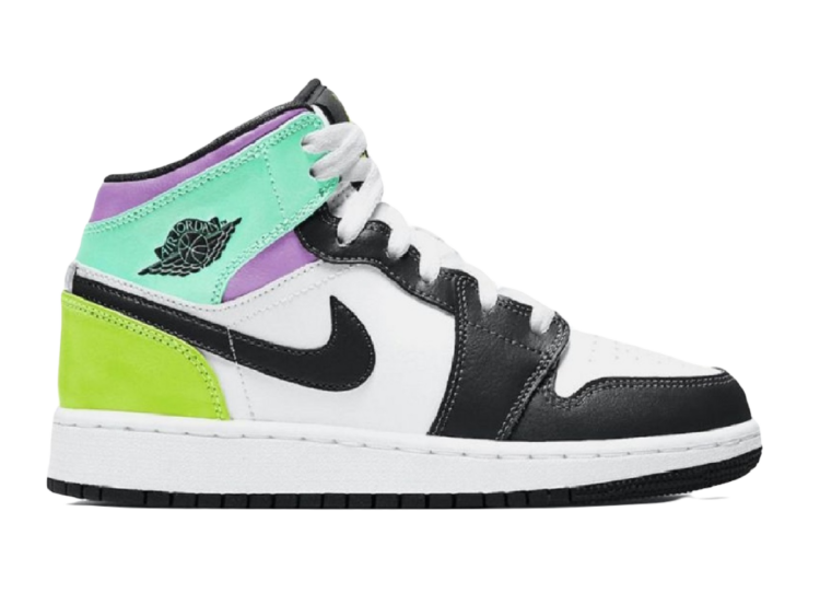 Nike Air Jordan 1 Mid Pastel Black Toe (GS)
