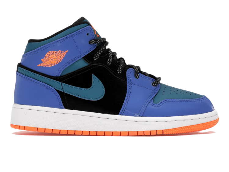 Nike Air Jordan 1 Mid Racer Blue Green Abyss (GS)