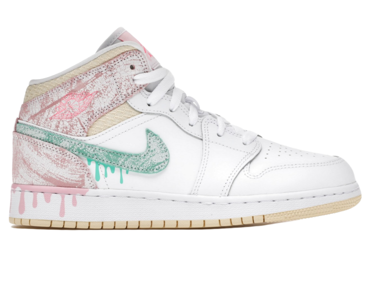 Nike Air Jordan 1 Mid Paint Drip (GS)