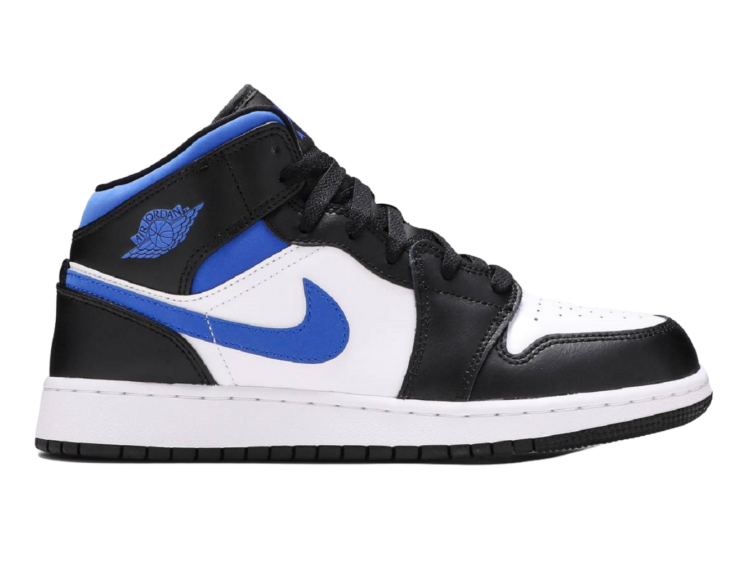 Nike Air Jordan 1 Mid White Black Royal (GS)