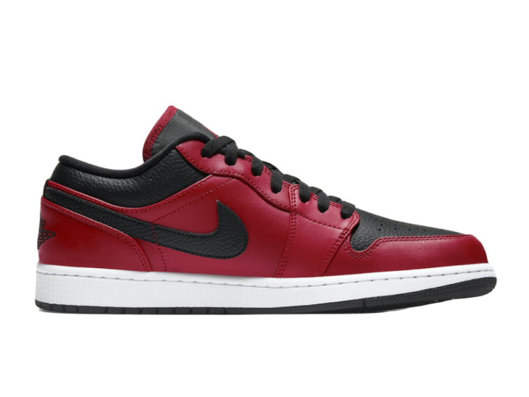 Nike Air Jordan 1 Low Reverse Bred Pebbled Swoosh