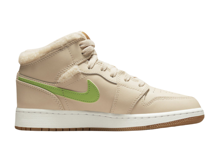 Nike Air Jordan 1 Mid Fleece Pearl White (GS)