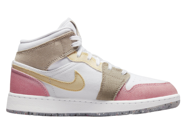 nike air jordan 1 mid pastel vivid green grind (gs)