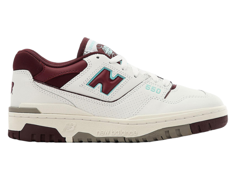 new balance 550 burgundy cyan