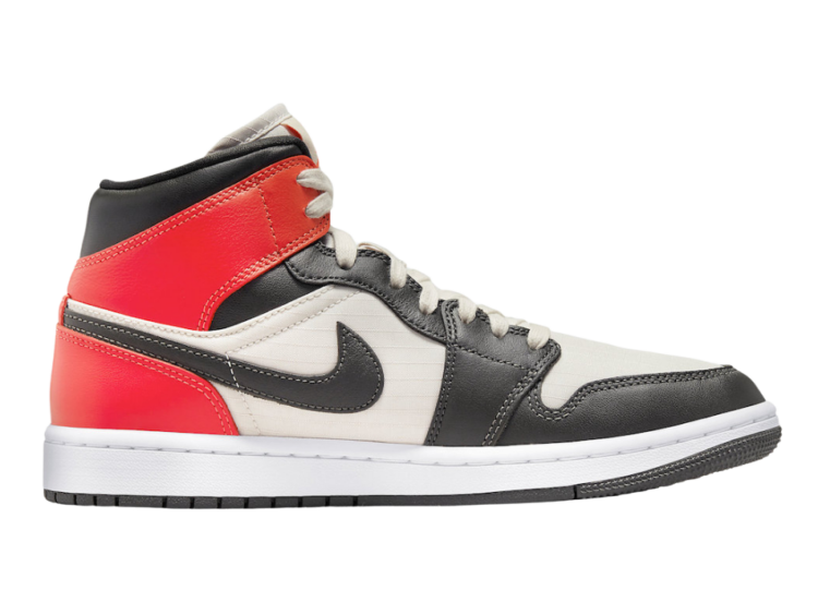 nike air jordan 1 mid newsprint light orewood brown (w)