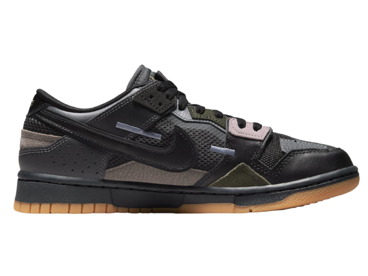 nike dunk low scrap black gum