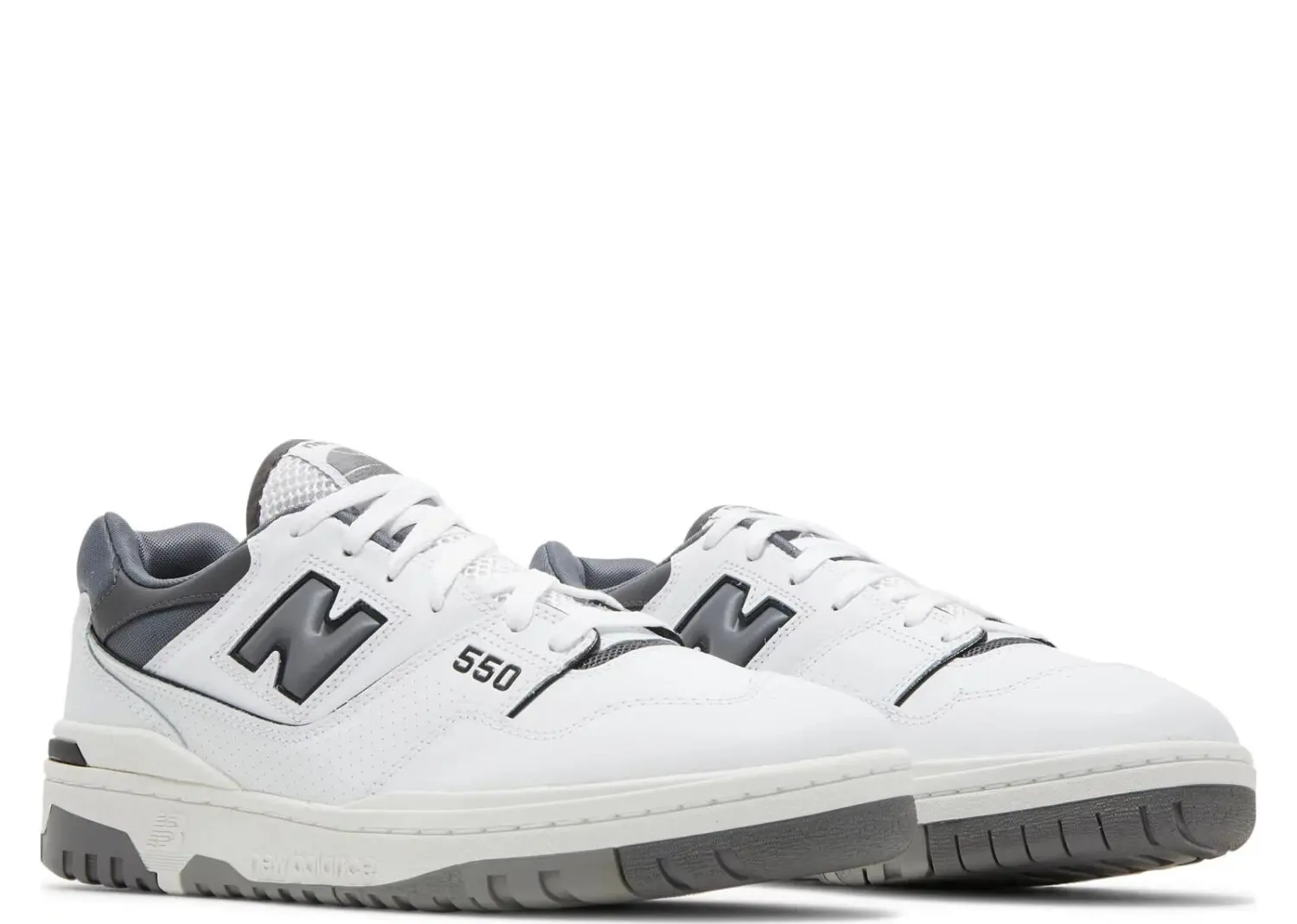 new balance 550 white grey dark grey