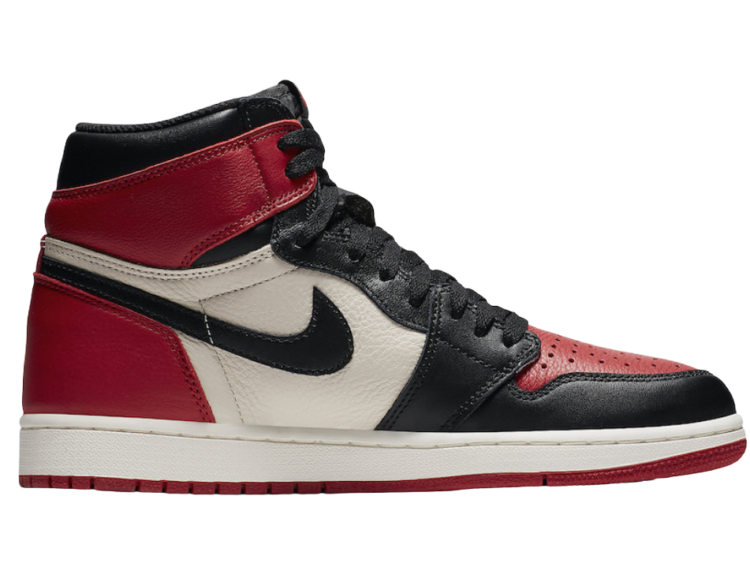nike air jordan 1 retro high bred toe