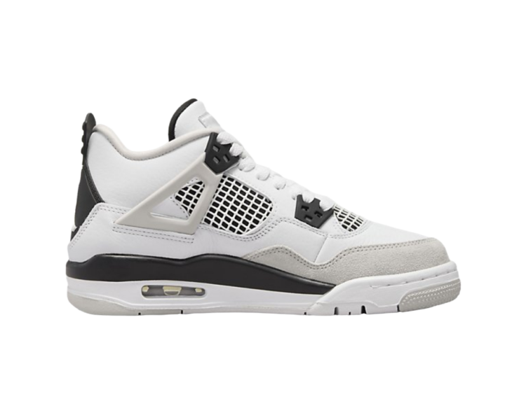 nike air jordan 4 retro military black (gs)