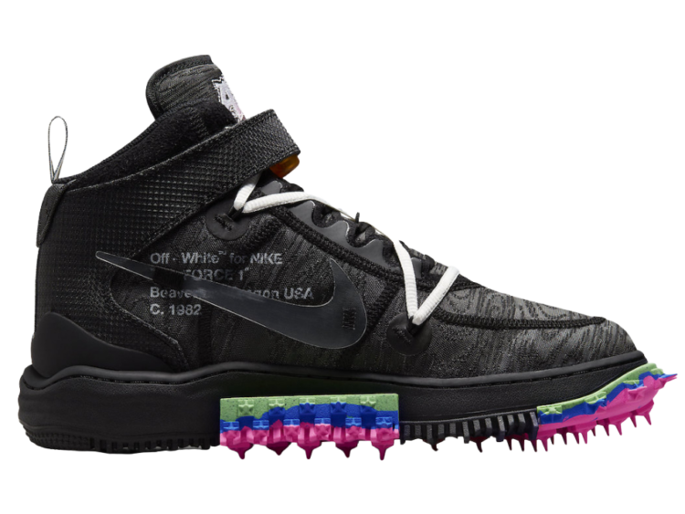 nike air force 1 mid off white black