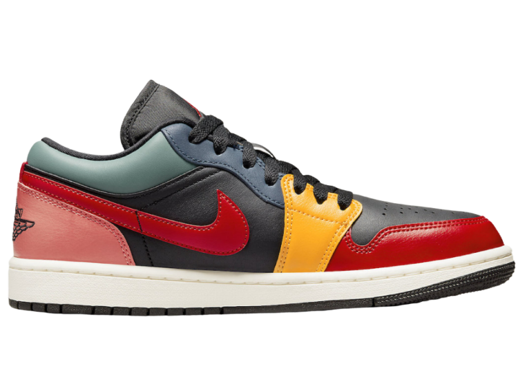 nike air jordan 1 low se black multi color (w)
