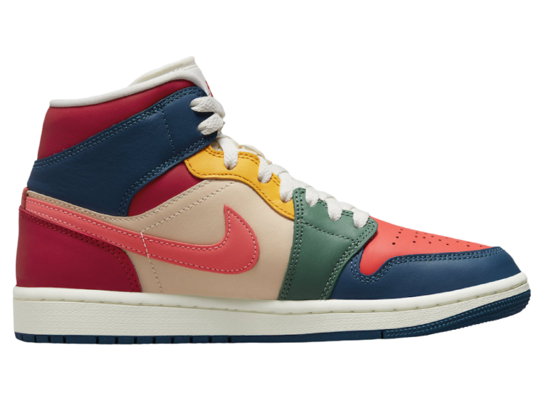 nike air jordan 1 mid multi color (2022) (w)