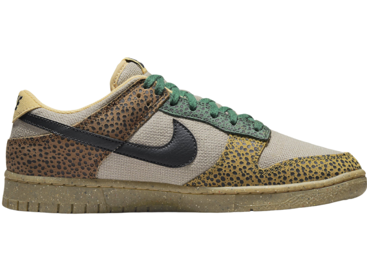 nike dunk low safari golden moss
