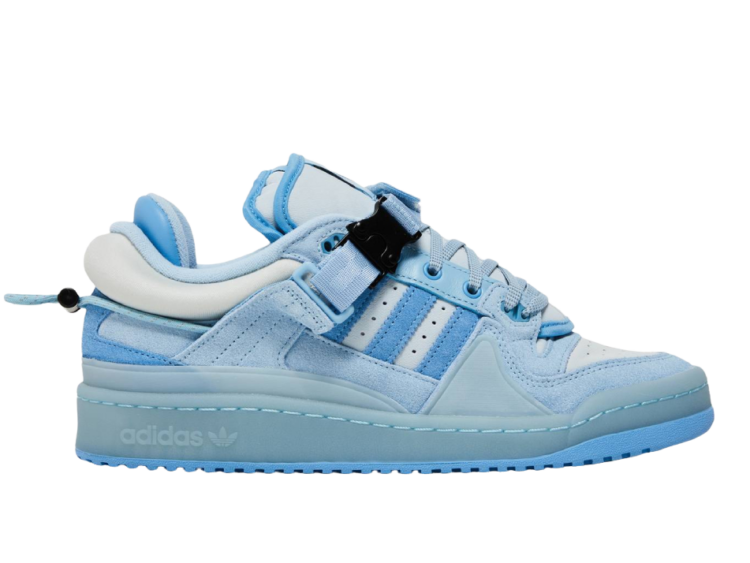 adidas forum buckle low bad bunny blue tint