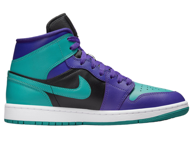 nike air jordan 1 mid black grape (w)
