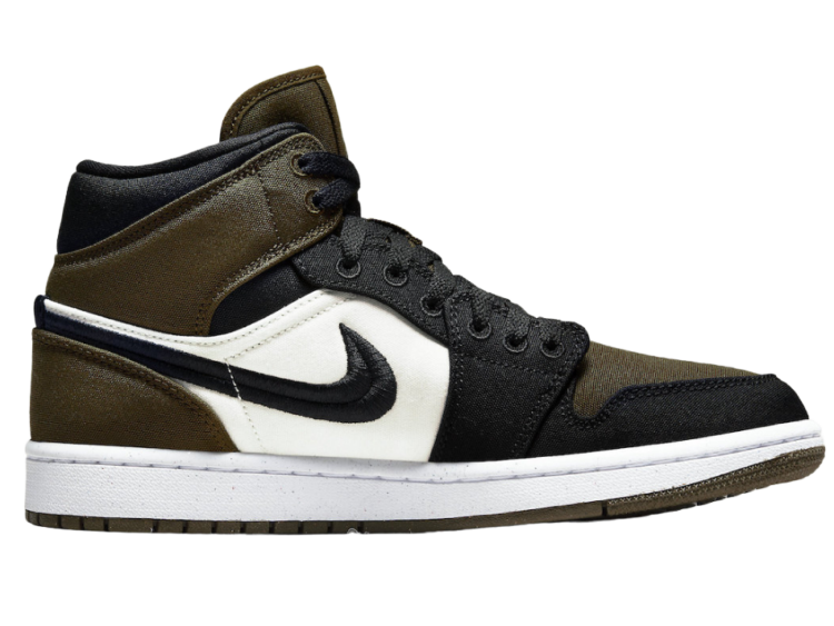 nike air jordan 1 mid olive toe (w)