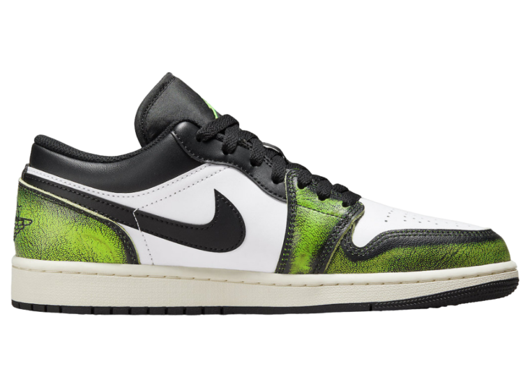 nike air jordan 1 low wear away electric green
