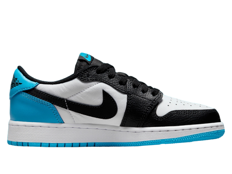 nike air jordan 1 retro low og black dark powder blue (gs)