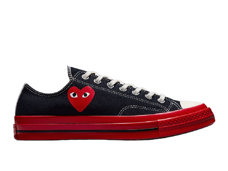 converse chuck taylor all star 70 ox comme des garcons play black red