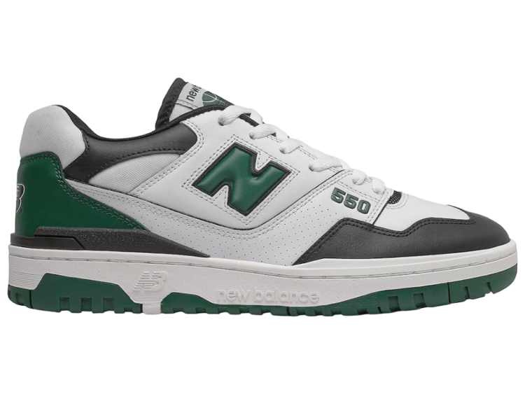 new balance 550 white green black