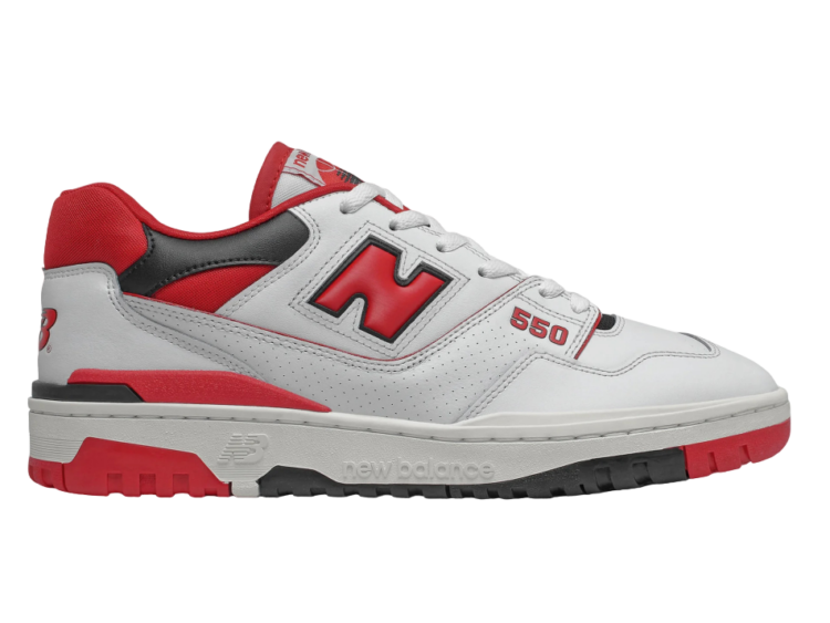 new balance 550 white red