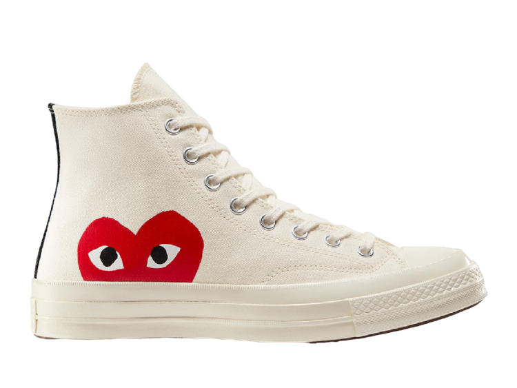 converse chuck taylor all star 70 hi comme des garcons play white