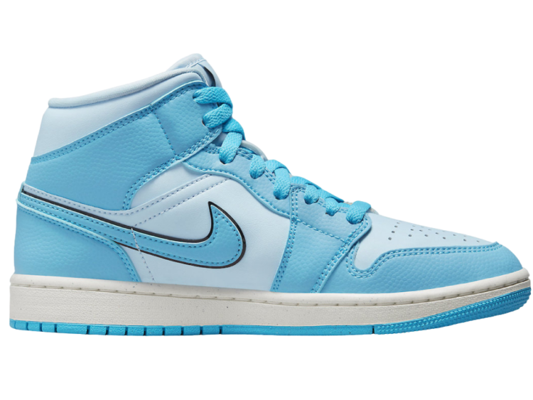 nike air jordan 1 mid se ice blue (w)