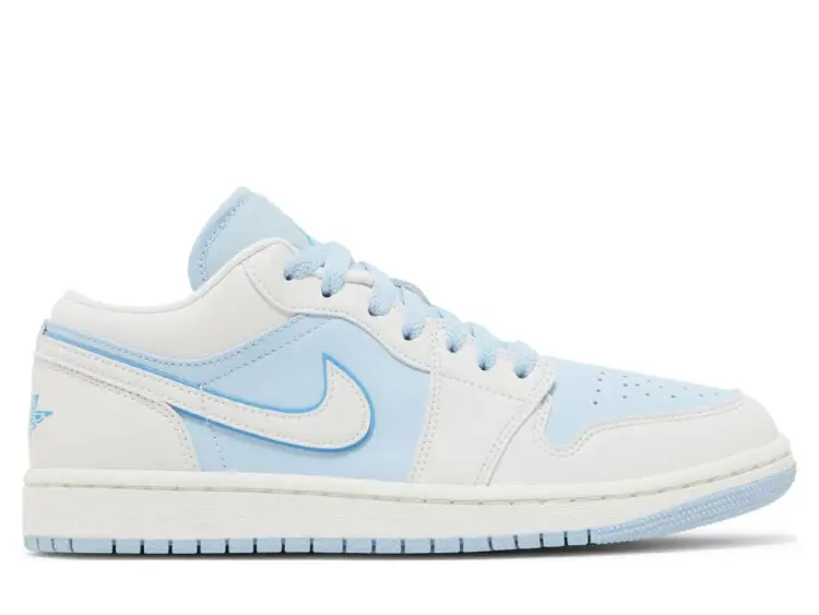 nike air jordan 1 low se reverse ice blue (w)