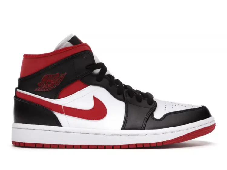 nike air jordan 1 mid gym red black white