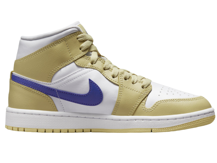 nike air jordan 1 mid lemon wash lapis (w)