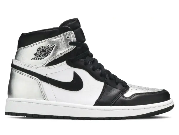 nike air jordan 1 retro high silver toe (w)