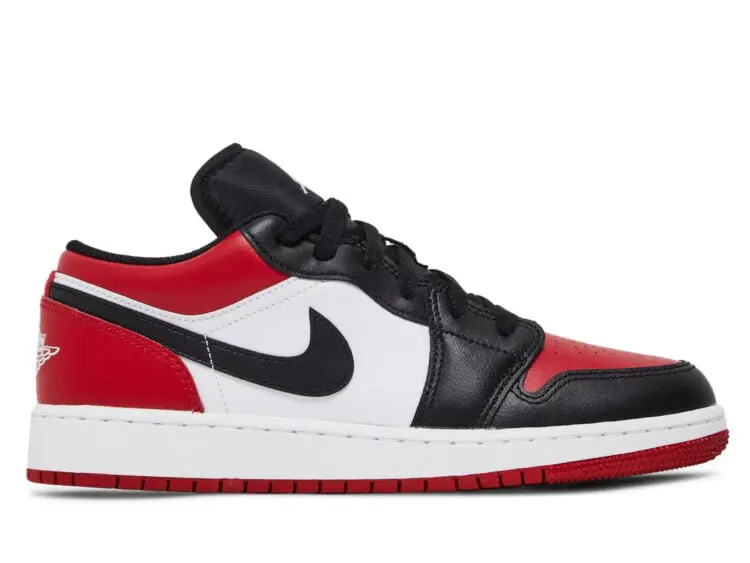 nike air jordan 1 low bred toe (gs)