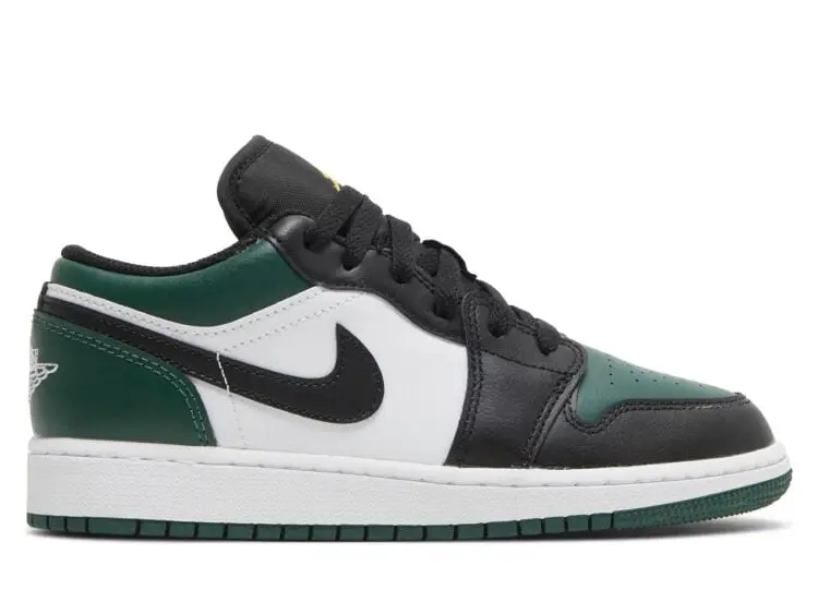 nike air jordan 1 low green toe (gs)
