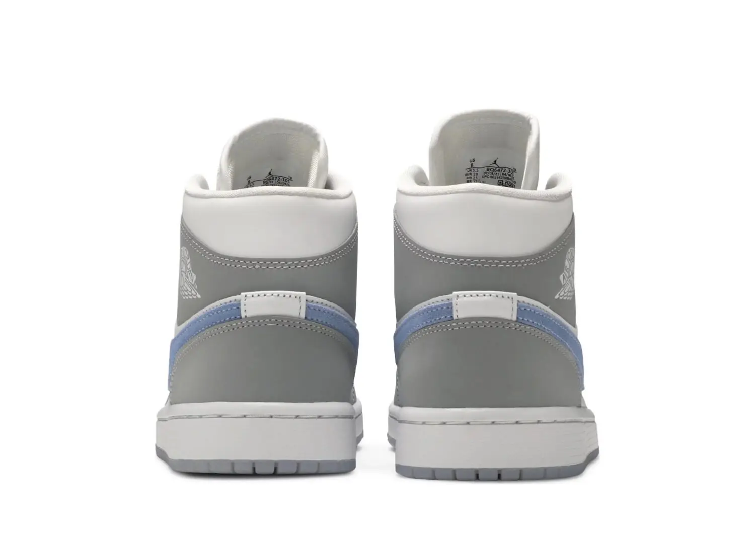 nike air jordan 1 mid grey blue (w)3