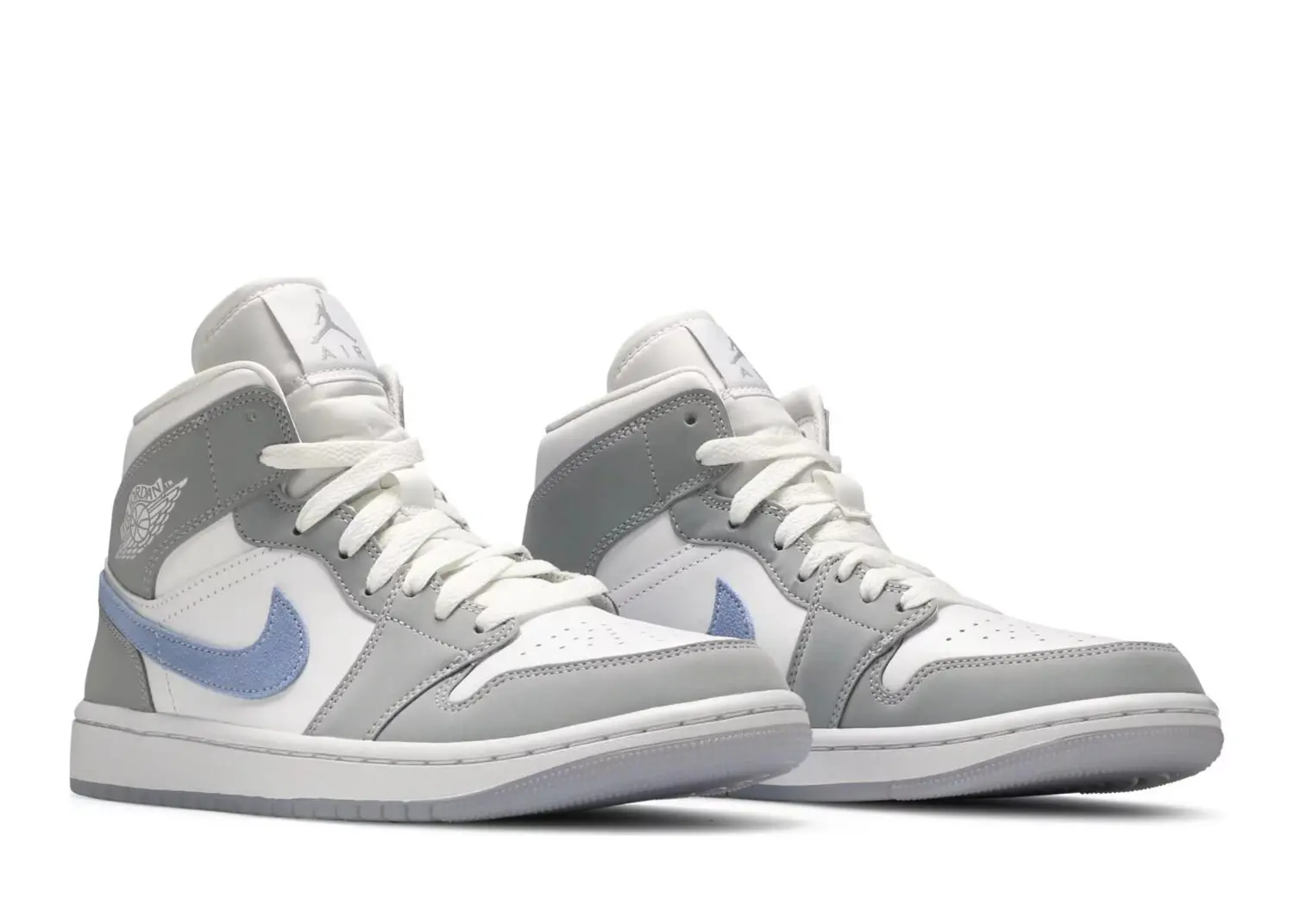 nike air jordan 1 mid grey blue (w)5