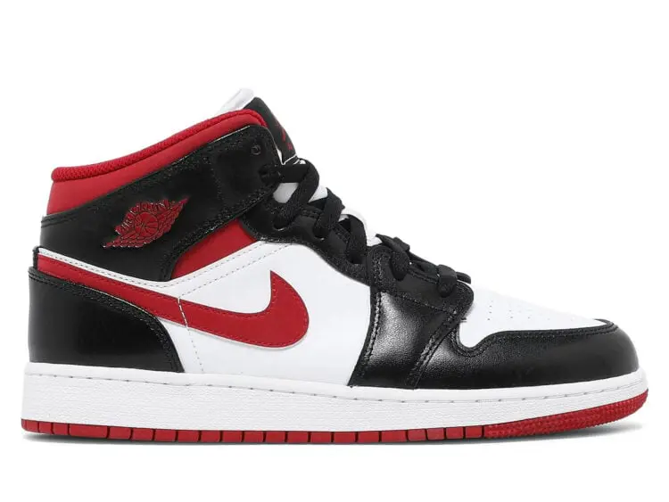 nike air jordan 1 mid metallic red (gs)