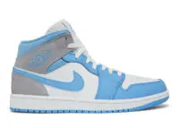 nike air jordan 1 mid university blue grey