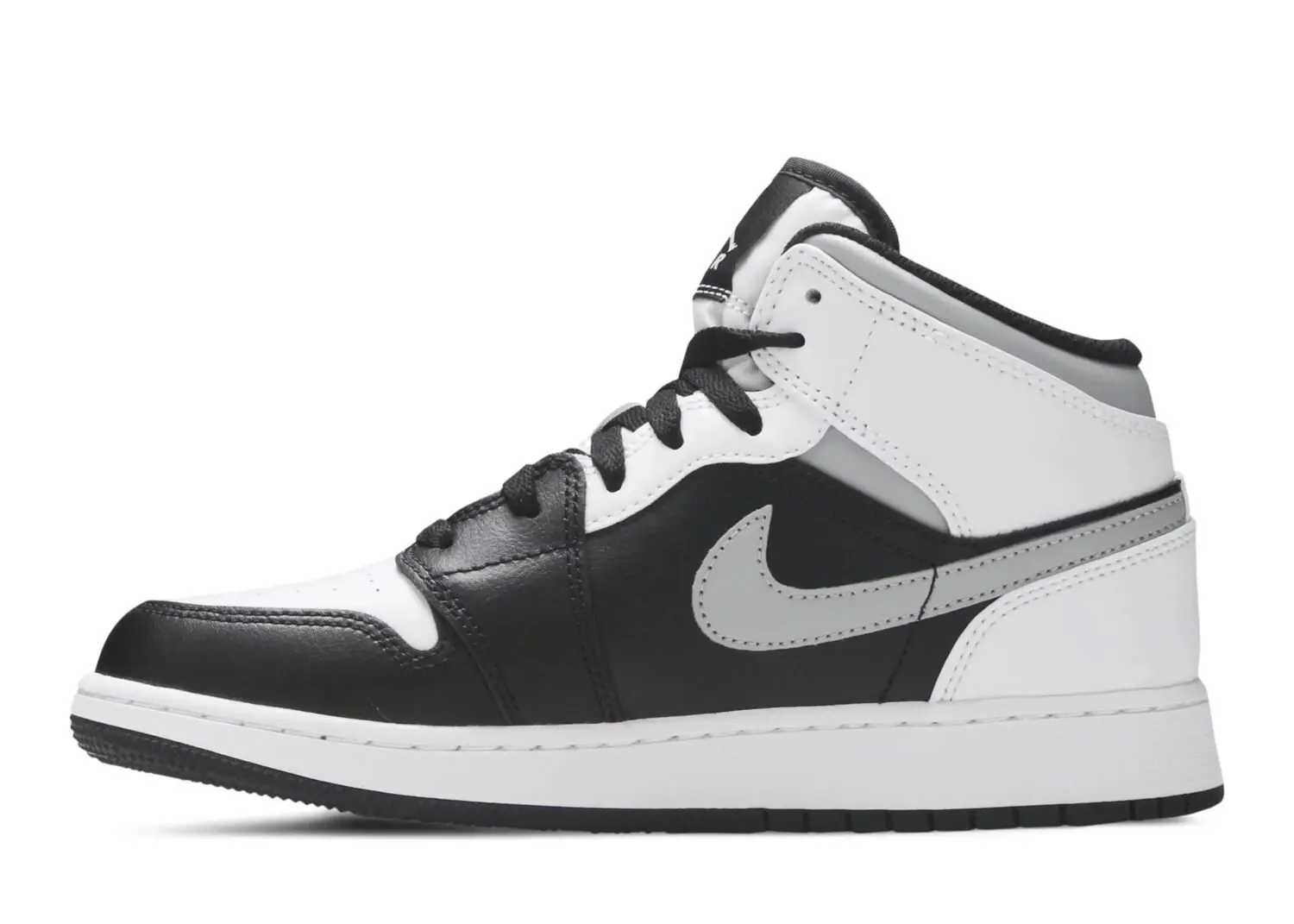nike air jordan 1 mid white shadow (gs)