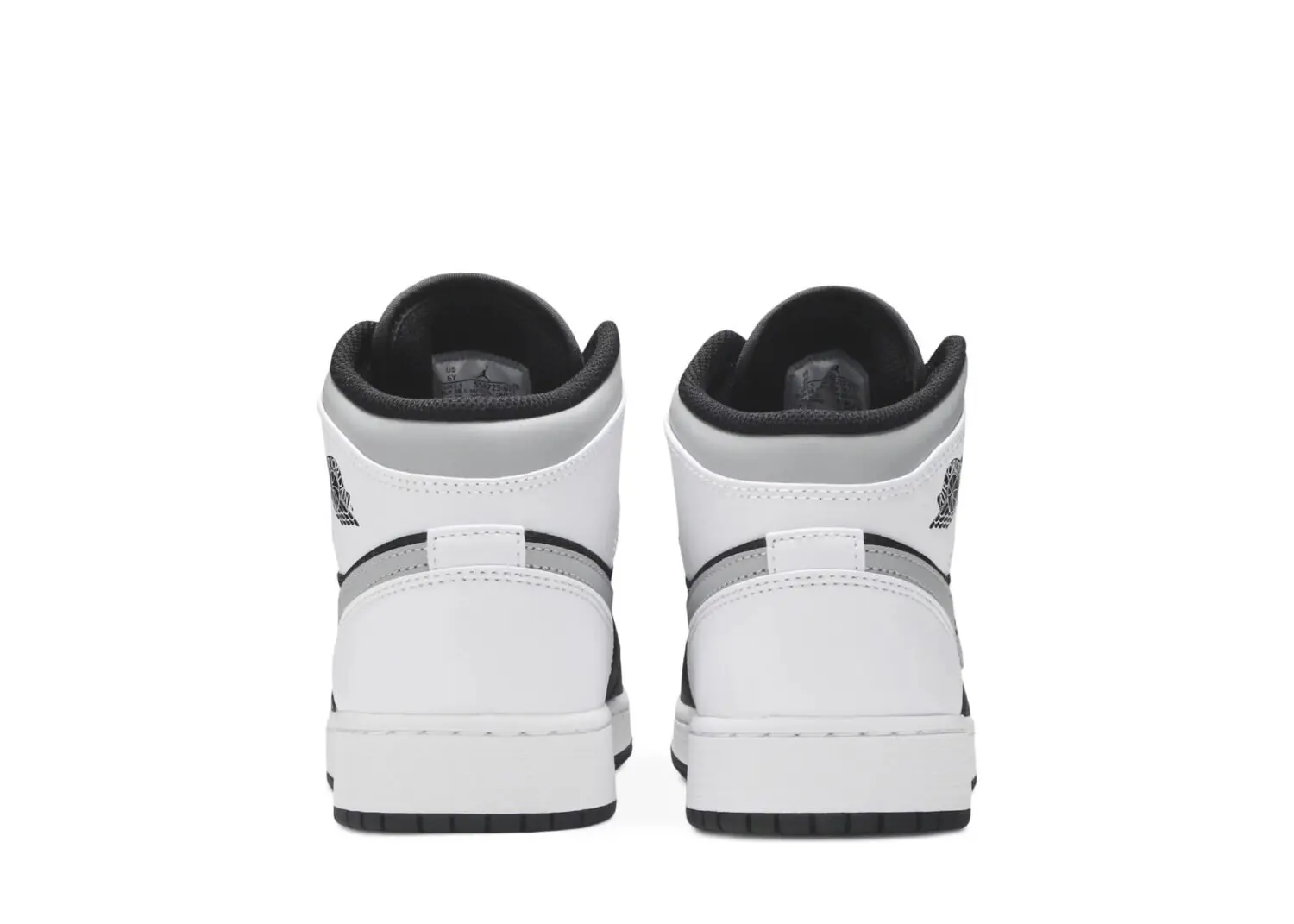 nike air jordan 1 mid white shadow (gs)