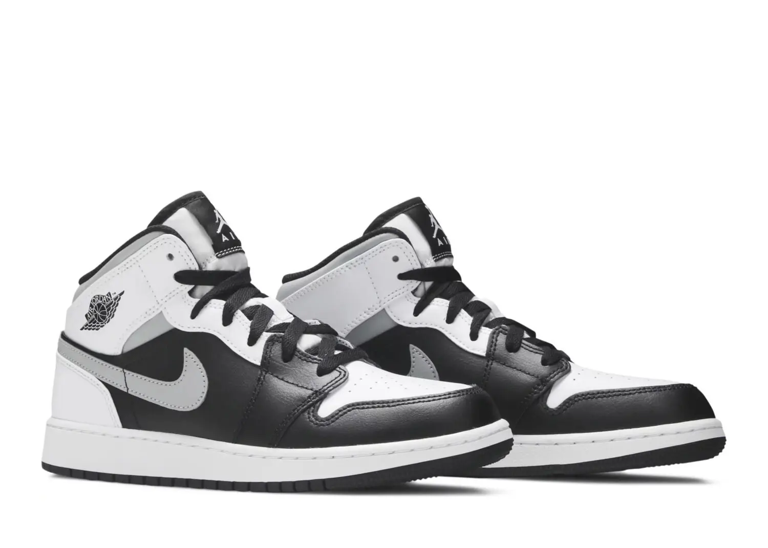 nike air jordan 1 mid white shadow (gs)