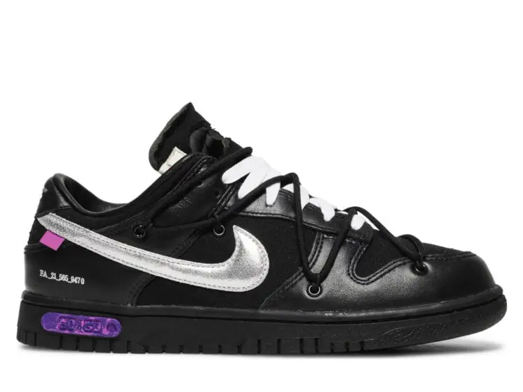 nike dunk low off white lot 50