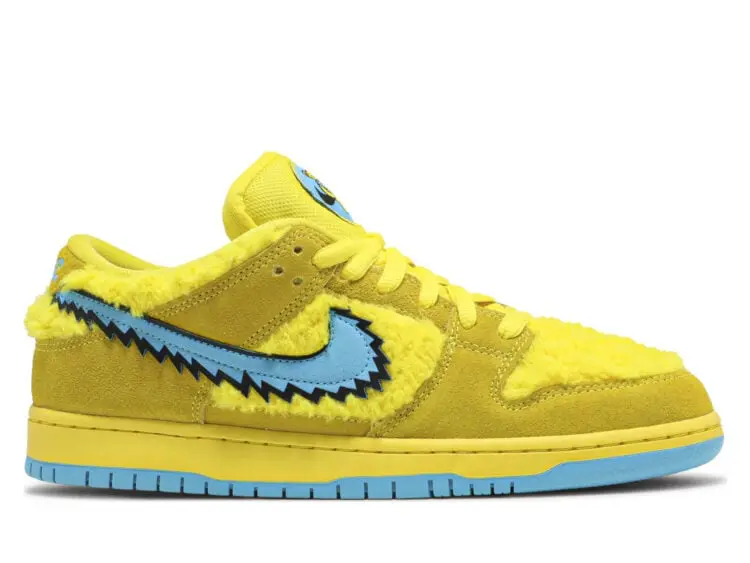 nike sb dunk low grateful dead bears opti yellow