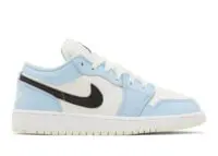 nike air jordan 1 low ice blue black (gs)