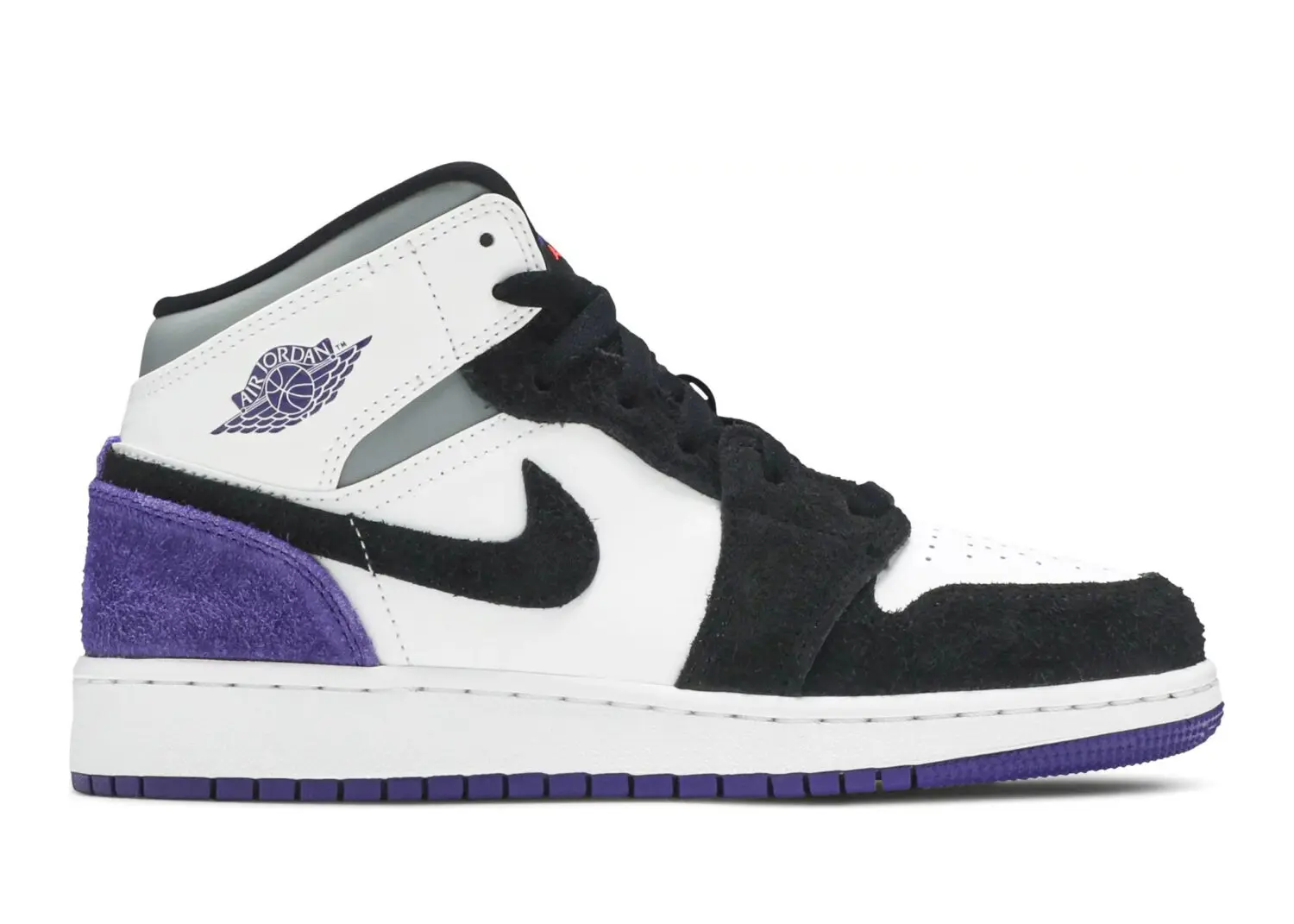 nike air jordan 1 mid se purple (gs)