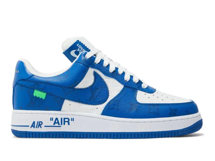 louis vuitton nike air force 1 low white royal