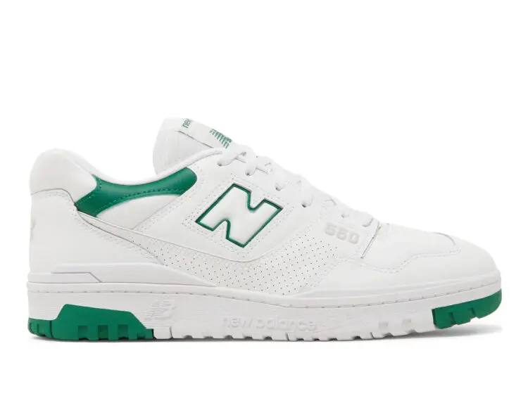 new balance 550 white green cream