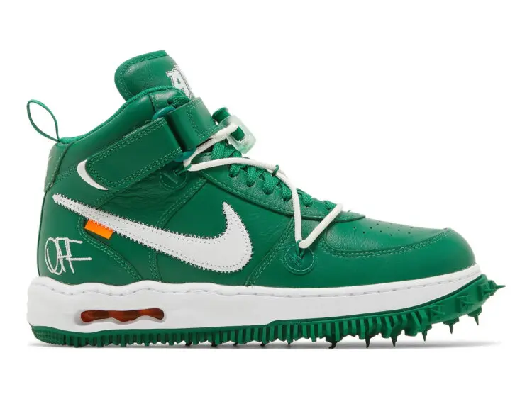 nike air force 1 mid off white pine green