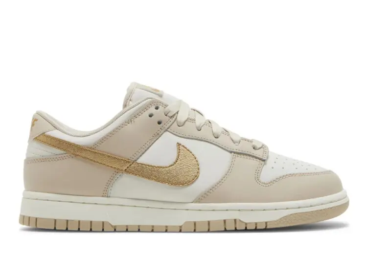 nike dunk low phantom metallic gold (w)